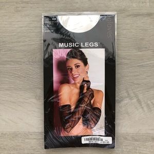 NWT Halloween Costume Sheer Spider Web Long Gloves